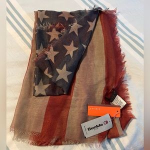 NWT American Flag print scarf